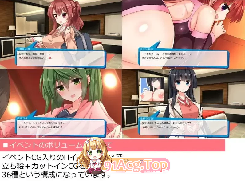 全员女主角都瞄准了你的钱包 赚钱供奉女孩子的“爸爸活” PC端 汉化更新版 预览图