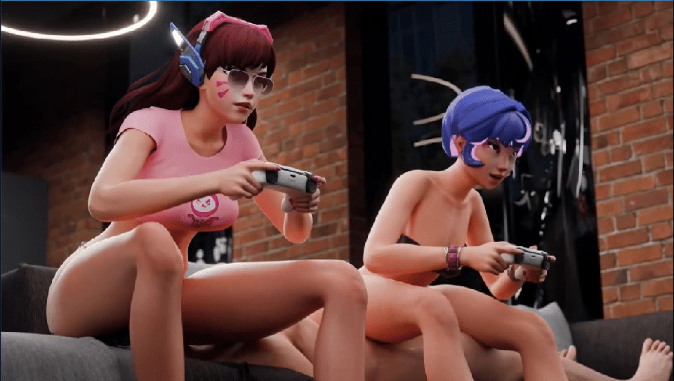Magikal3D 9月作品 D.Va&朱诺 美少女一边玩游戏一边能量消耗 动漫视频 PC端 预览图