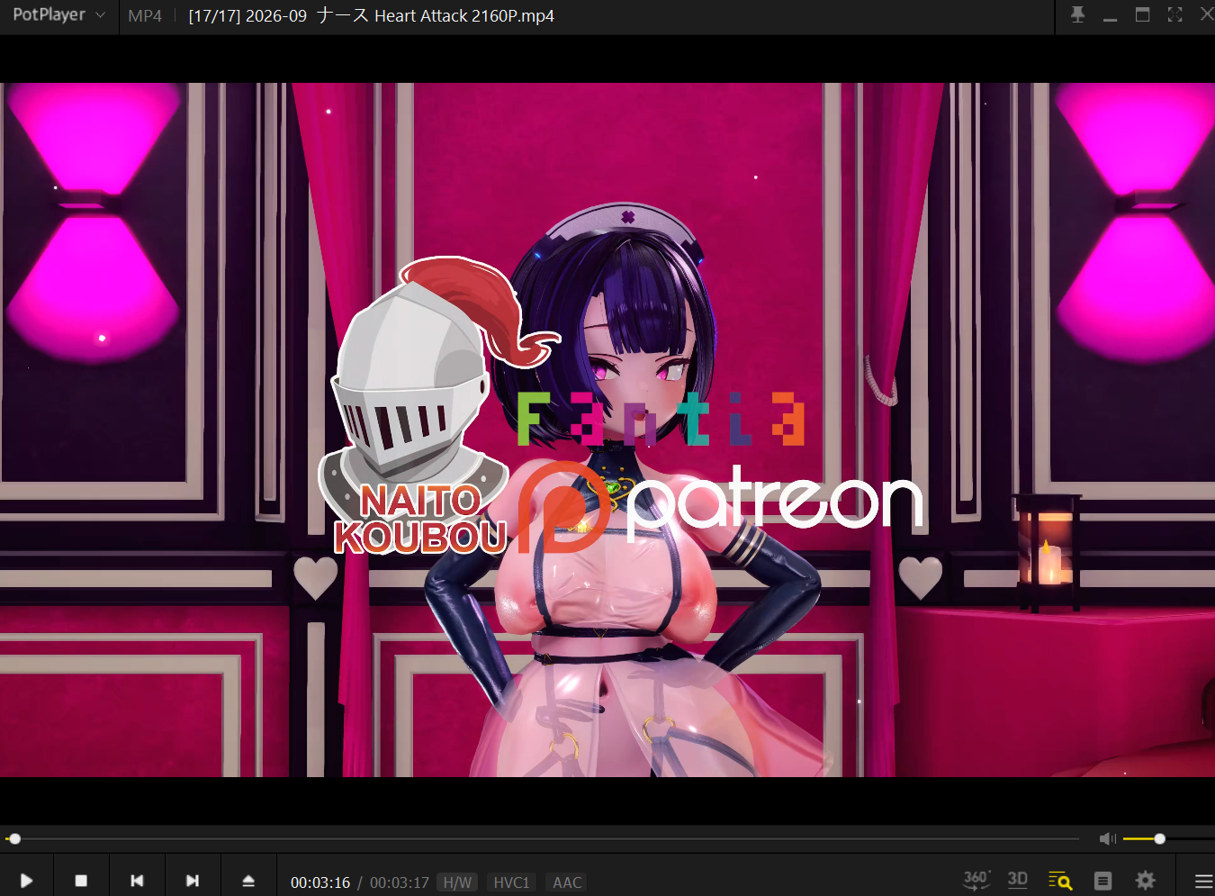 自购 MMD naitokoubou(heirdamu) 2026年9月ナースHeart Attack 动漫视频 PC端 预览图