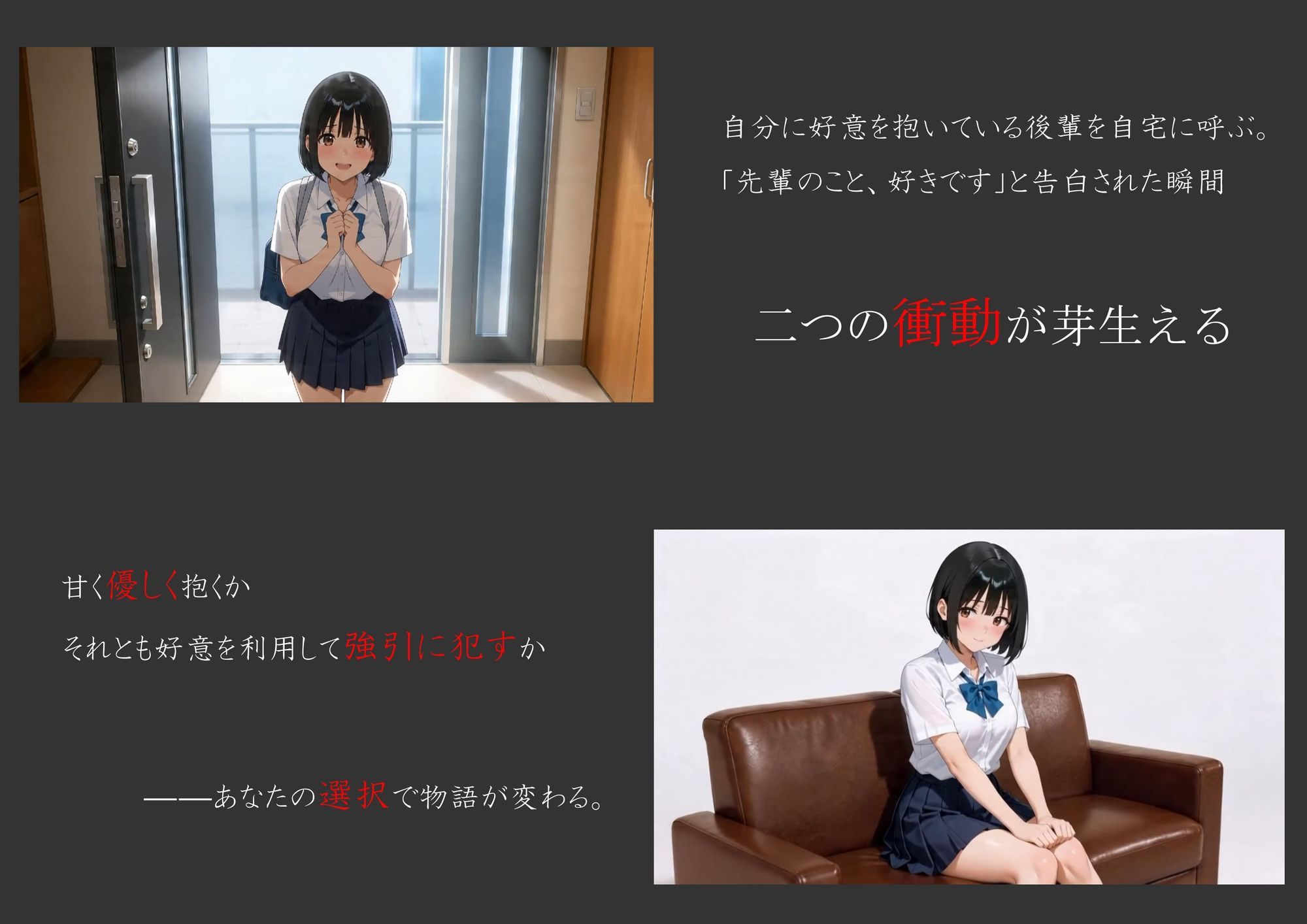 我把喜欢我的后辈叫到家里，把她侵犯了 俺のことが好きな後輩を自宅に呼んで犯してみた PC端 AI汉化版 预览图