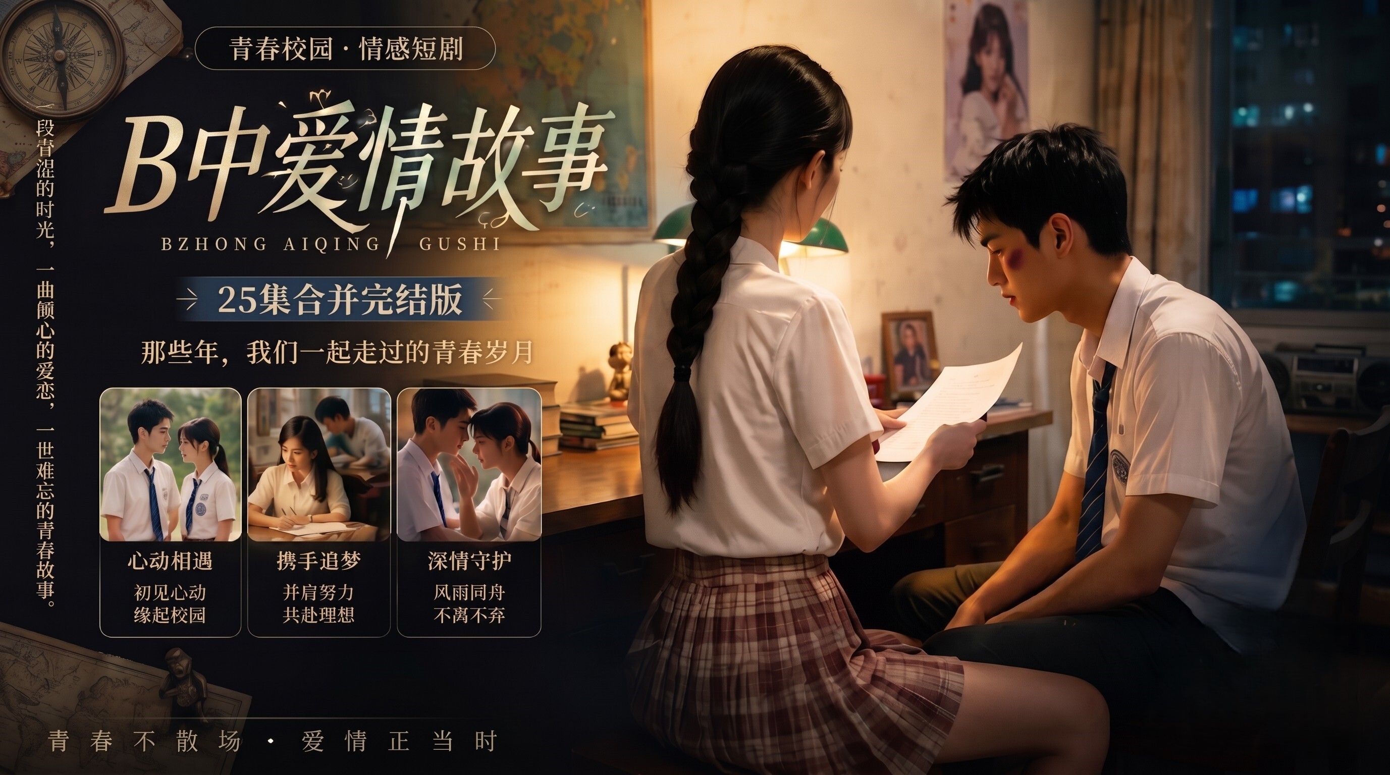 AI短剧/真人/NTR/合集高三爱情故事（B中爱情故事）EP1-41 原档无水印 包含IF线全集 漫画图集 PC端 预览图