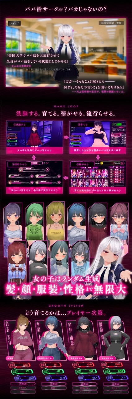 爸爸活大流行 - 女子大学生碧池化计划 パパ活パンデミクス - 女子大生ビッチ化計画 PC端 汉化版 预览图