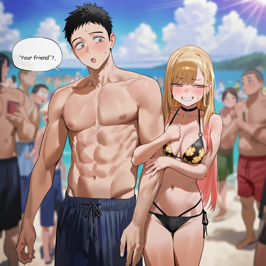 AI漫画 Paperhero 催ビーチの絶え間ないし…脳を焼かれた喜多川海夢と 漫画图集 PC端 预览图