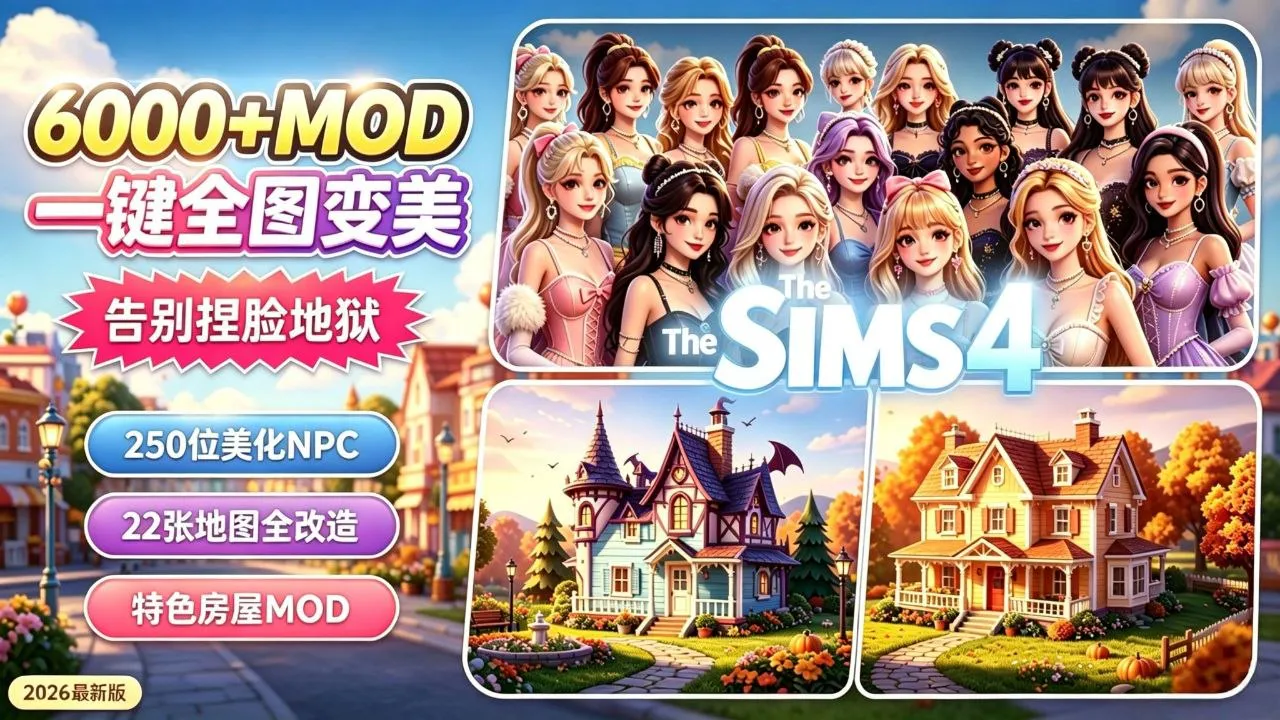 《模拟人生4》超大型绅士魔改Mod整合包 最新MOD大型整合 各种各种人物捏脸发型装扮 PC端 预览图