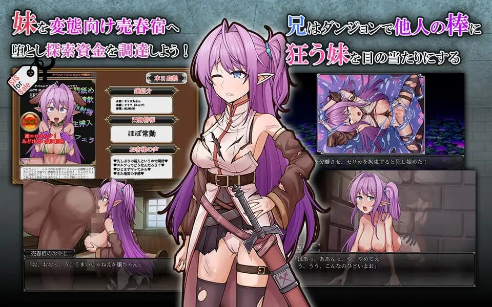 A2521[RPGPCAI汉化]网络出轨发情精灵妹妹剑士塞莉卡ネトラレ発情エルフ妹剣士セリカ PC端 AI汉化更新版 预览图