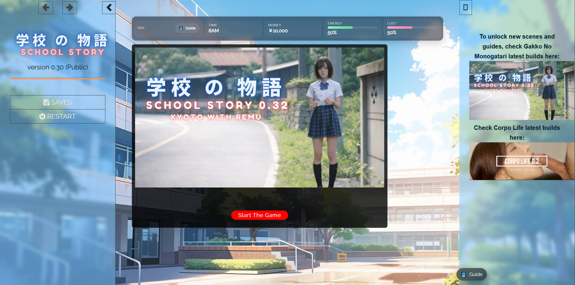 学校の物语 Gakko No Monogatari V0.30 浏览器汉化 PC端 汉化版 预览图