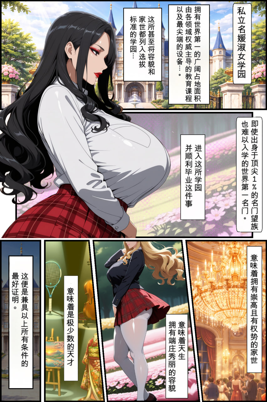 AI/中文 [あちみ屋]靠特异体质调教爆乳大小姐与好色熟女！学园长、老师、女仆和全校学生全员沦陷，打造只属于我的后宫极乐园 漫画图集