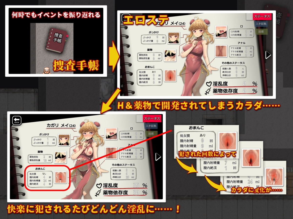 特対4班カガリ メイの潜入捜査 ～違法ドラック摘発せよ～ PC端 AI汉化版 预览图