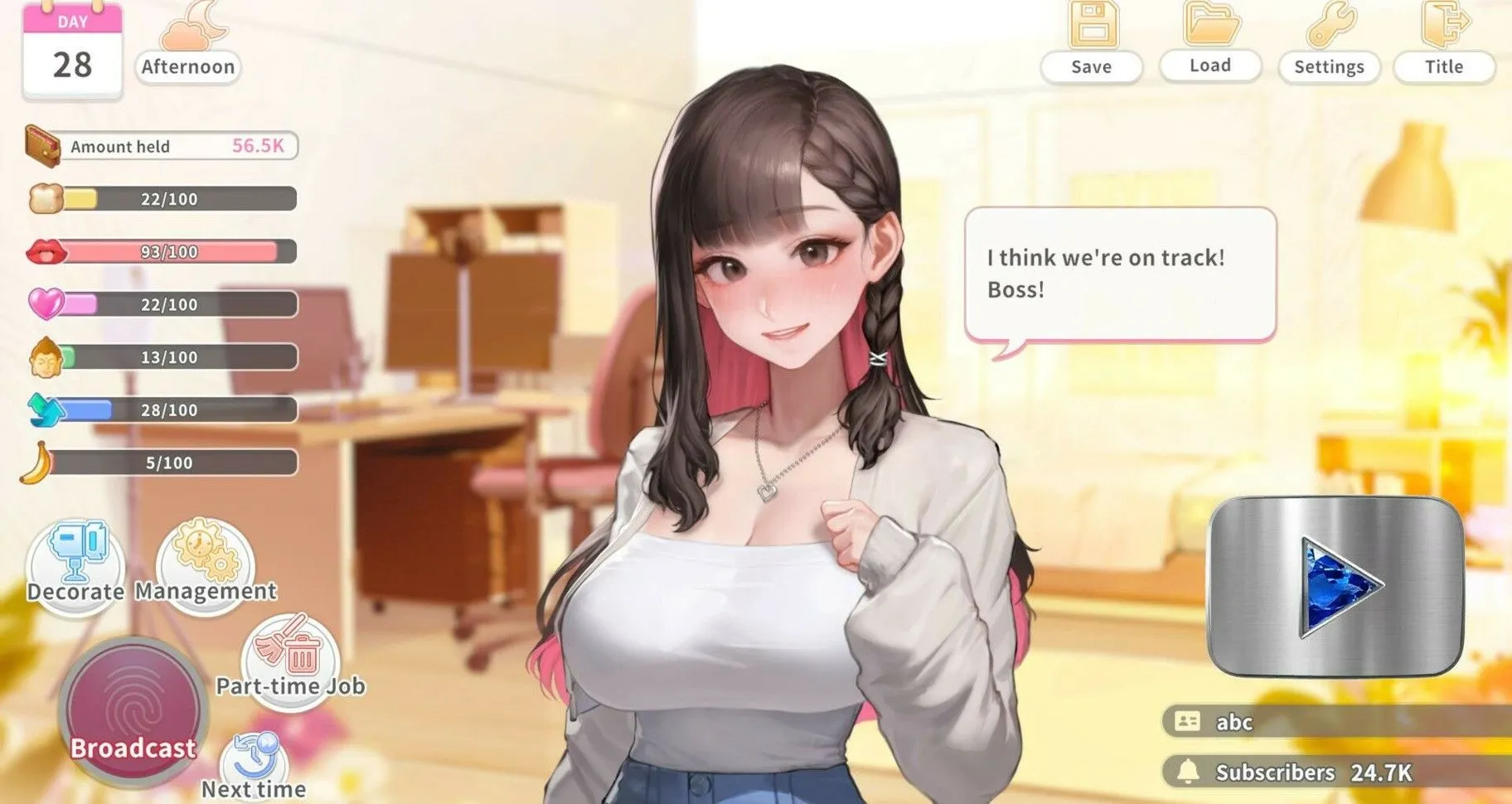 更新[养成互动SLG/动态] 直播开始！VTuber出道指南 Streaming ON! VTuber Training v1.0.21 PC端 高清完整版 预览图