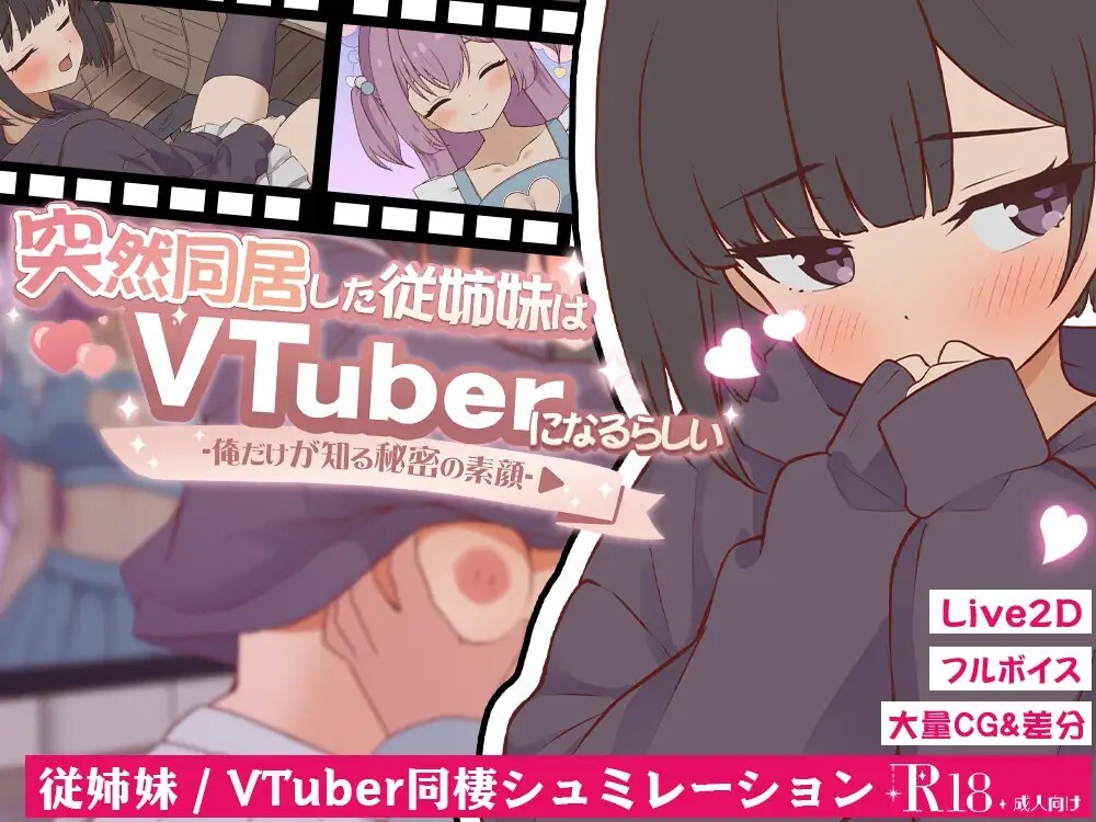 突然同居した従姉妹はVTuberになるらしい-俺だけが知る秘密の素顔- v1.01 动态生肉版 PC端 日文原版 预览图