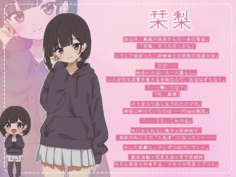 突然同居的表妹似乎要当VTuber—只有我知道的秘密素颜 突然同居した従姉妹はVTuberになるらしい-俺だけが知る秘密の素顔 v1.0.1 PC端 日文原版 预览图
