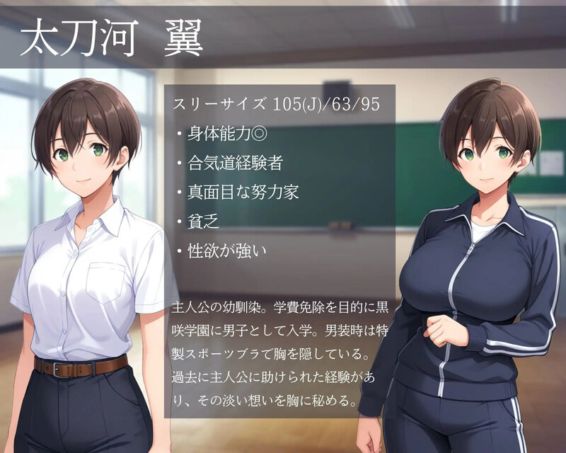 女生身份暴露NTR男生宿舍 ～入读男校的男装少女～▫️ メスバレNTR男子寮 ～男子校に入学した男装女子～▫️ V1.0.2 PC端 官中版 预览图